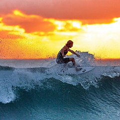 Surfen am Geiseltalsee