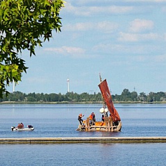 Flossspass auf dem See